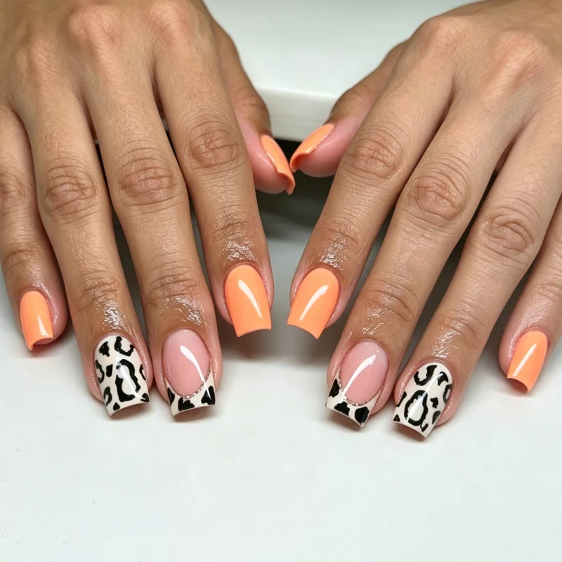 Trendiger Tierdruck Nagelkunst Karnz