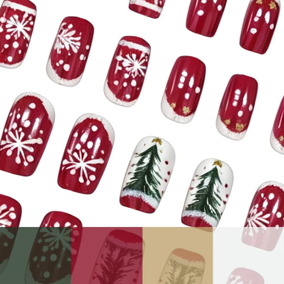 Themenbezogene Feiertags-Nagelkunst-Verzierungen Karnz