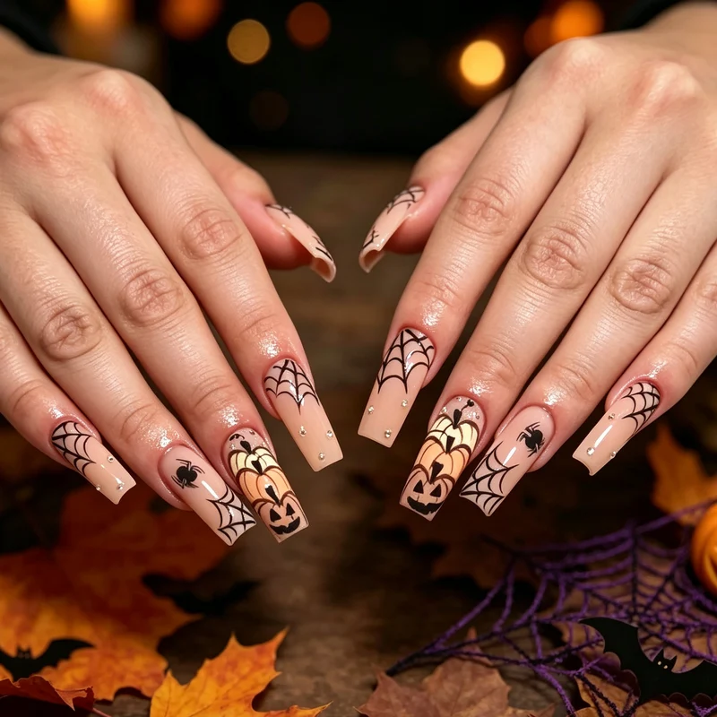 Themenbezogene Halloween Nagelkunst-Verzierung Karnz