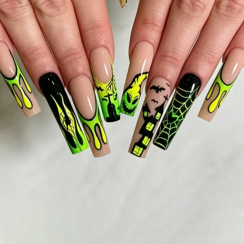 Theatrale Halloween Nagelkunst Karnz