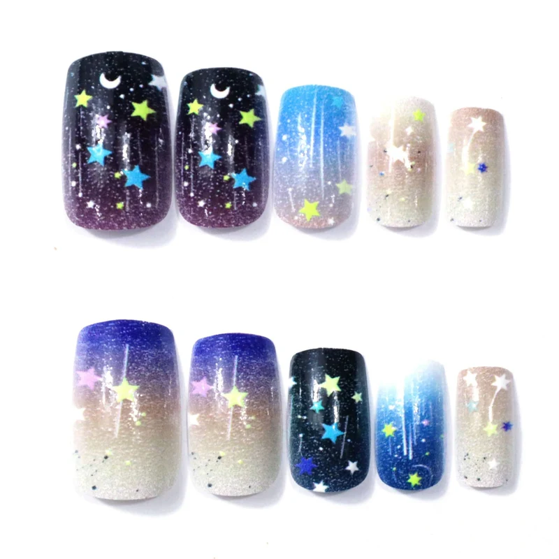 Sternennacht Themen Nagelkunst Verbesserungen Karnz