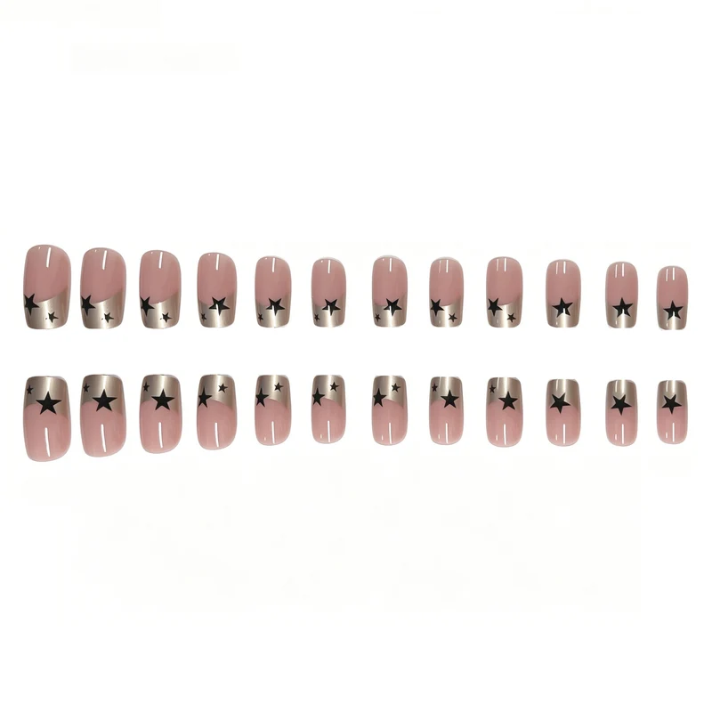 Stern-verzierte Nagelkunst-Verzierung Karnz