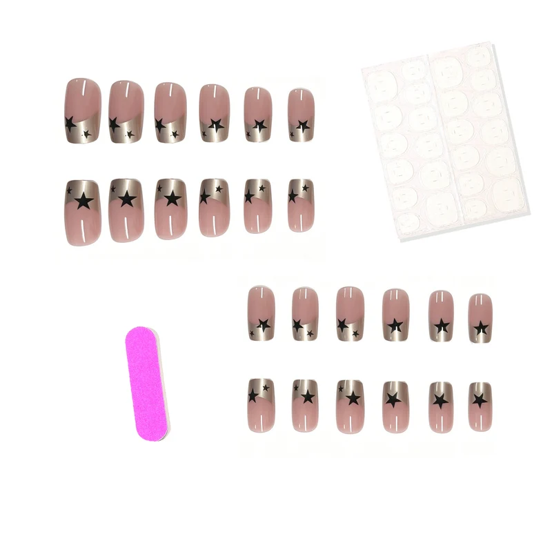 Stern-verzierte Nagelkunst-Verzierung Karnz