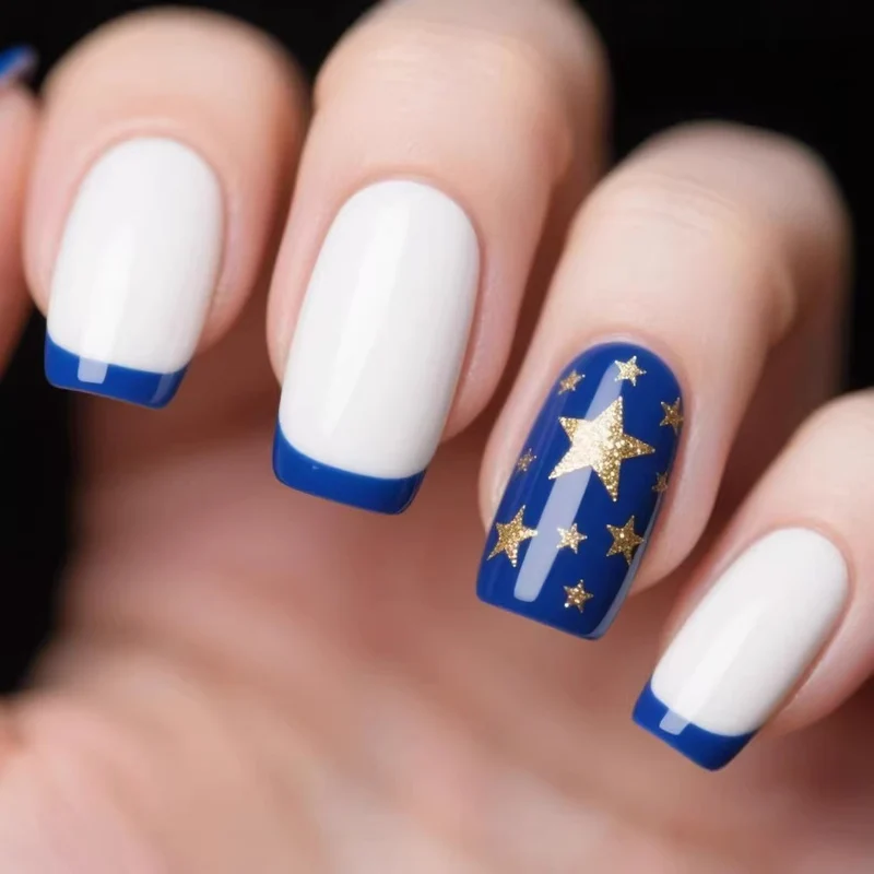 Stern-verzierte Acryl-Nagelerweiterungen Karnz