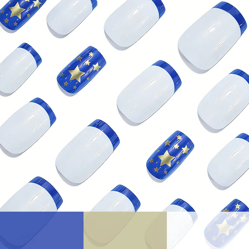 Stern-verzierte Acryl-Nagelerweiterungen Karnz