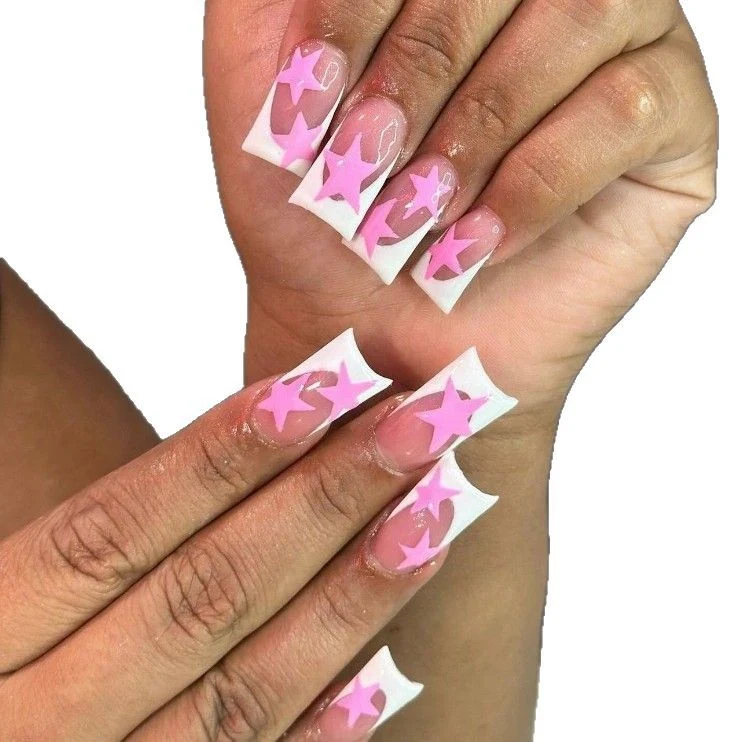Stern-beschmückte Acryl-Nagelkunst-Verstärkungen Karnz