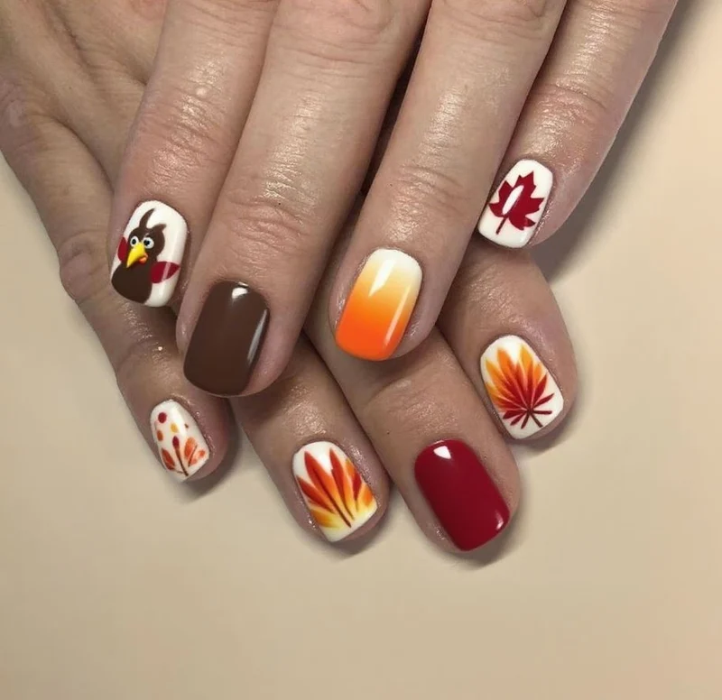 Saisonales Themen-Nagelkunst Karnz