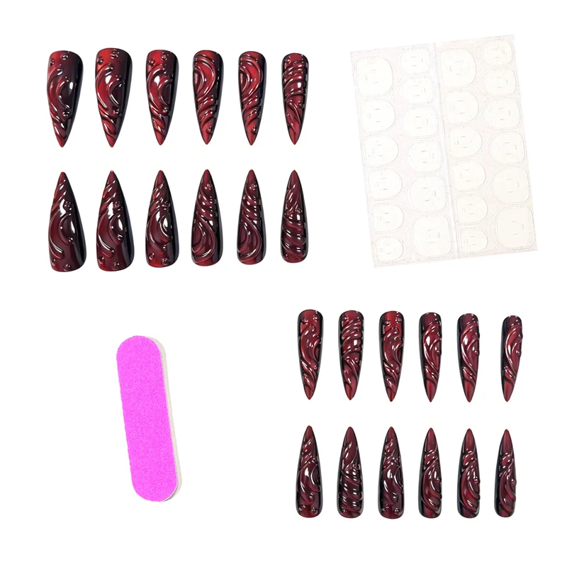 Skulptierte Stiletto Nagelverzögerungen Karnz