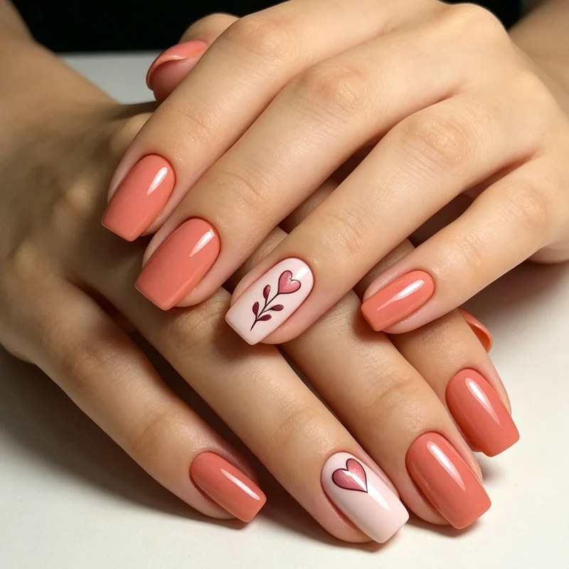Stylische Herzmuster-Nagelkunstverbesserungen Karnz