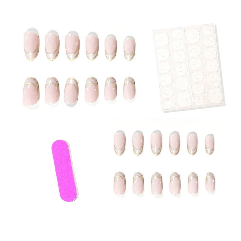 Stylische French Tip Acryl Nagelverstärkungen Karnz