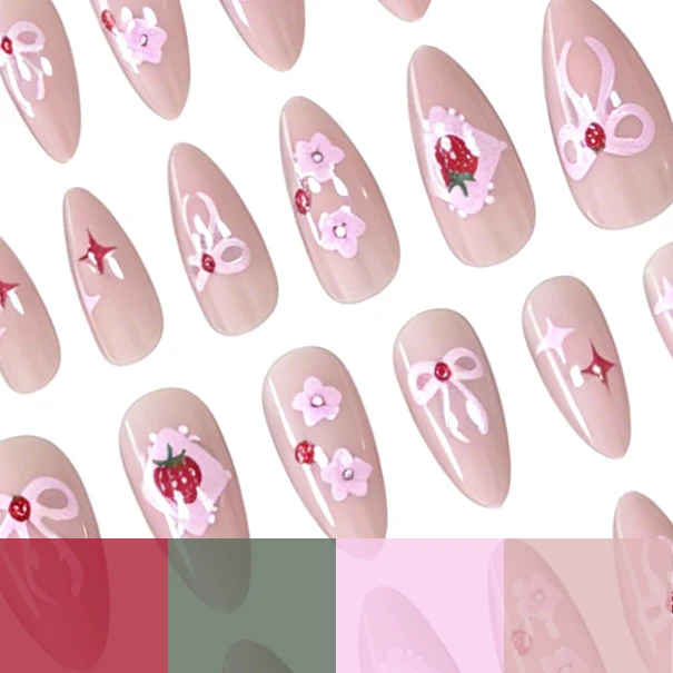 Erdbeere Themen Nagelkunst Verbesserungen Karnz
