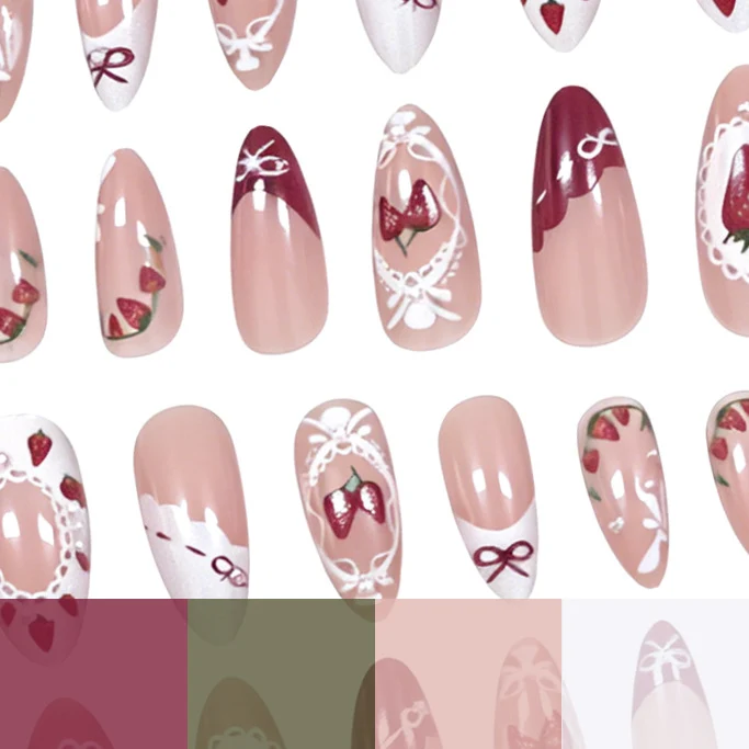 Erdbeer-inspirierten Nagelkunst Karnz