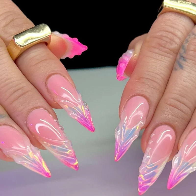 Premium Langanhaltende Stiletto Nagelverlängerungen Karnz