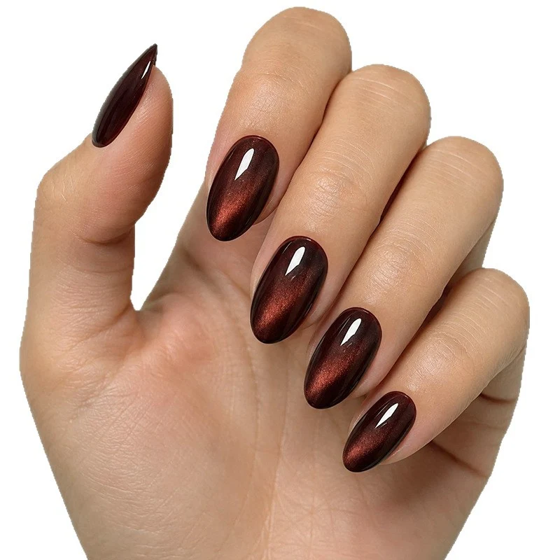 Premium Glänzende Mandelförmige Nagelkunst Karnz