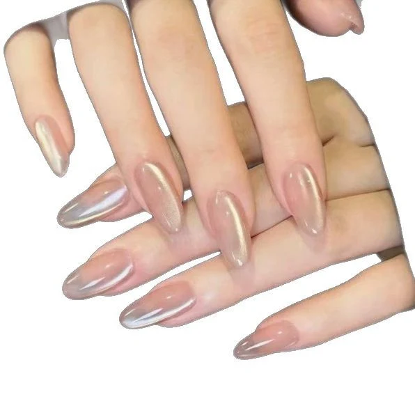 Premium Glänzende Mandel Form Nagelverlängerungen Karnz