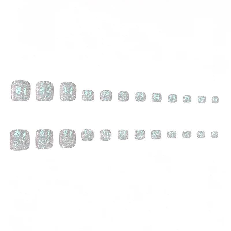 Premium Glitzernde Pediküre Nagelkunst Karnz