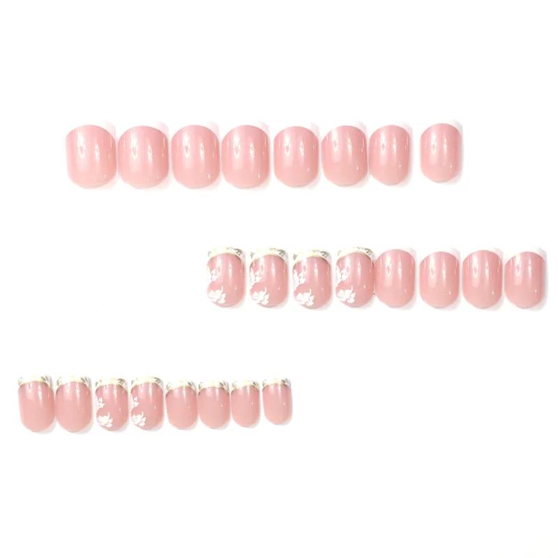 Premium Elegante Französische Spitze Acryl Nagelverstärkungen Karnz