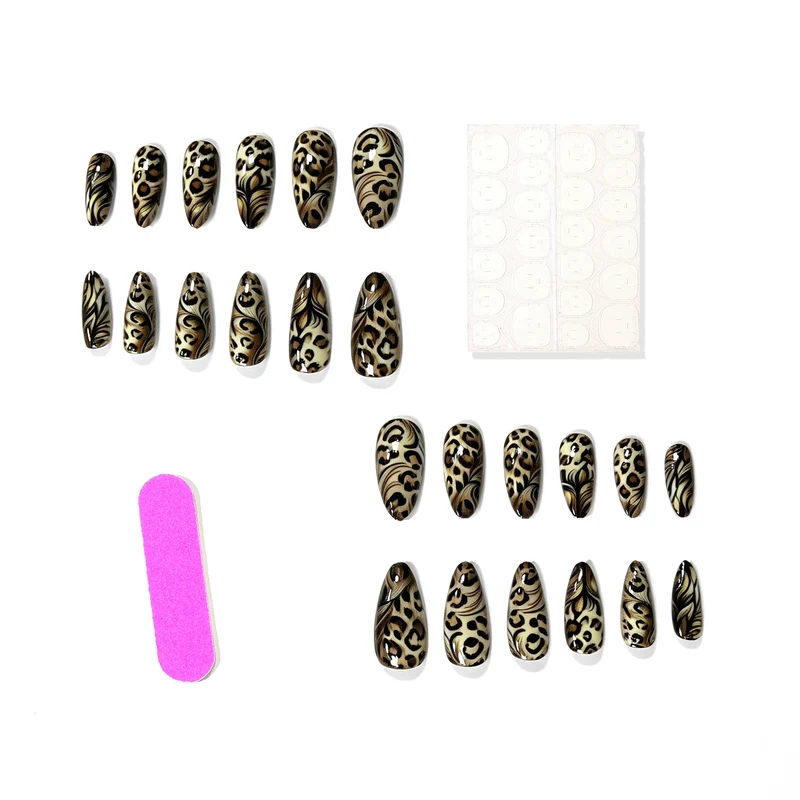 Premium Künstlerische Leopard Druck Nagel Verbesserungen Karnz