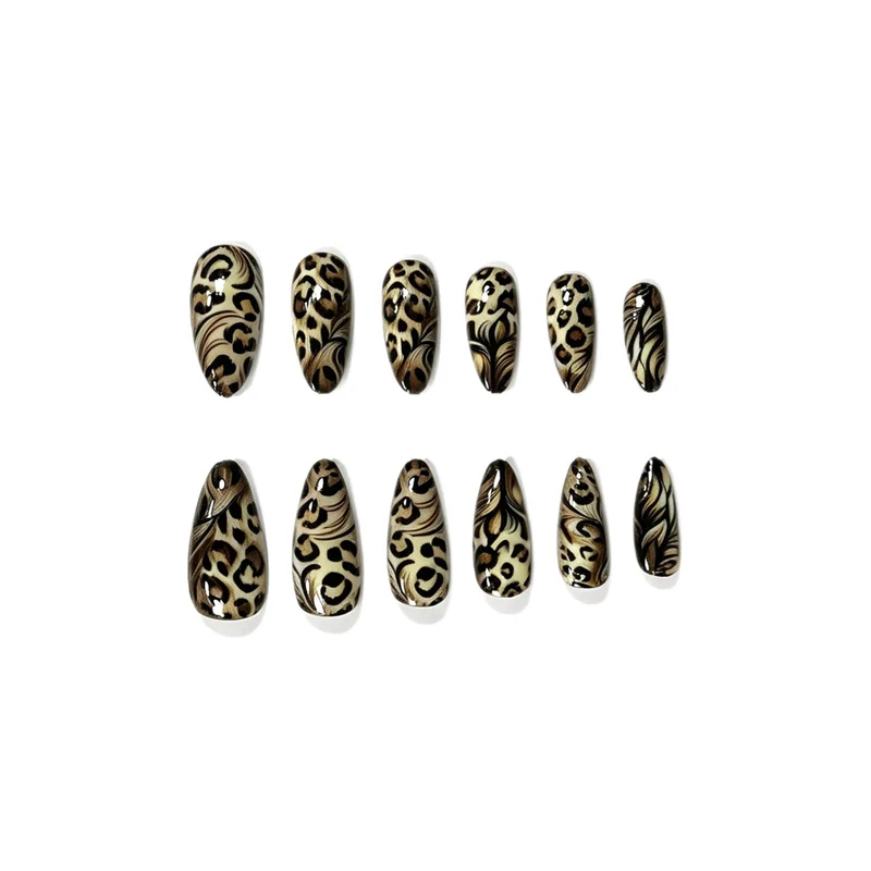 Premium Künstlerische Leopard Druck Nagel Verbesserungen Karnz