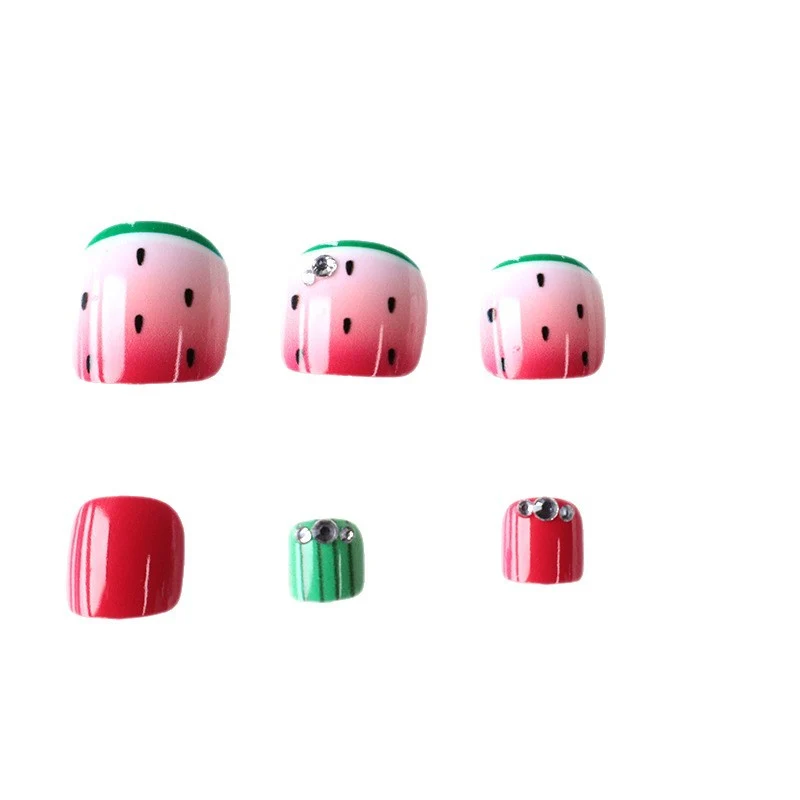 Verspielt Wassermelonen-Themen Nagelkunst Karnz