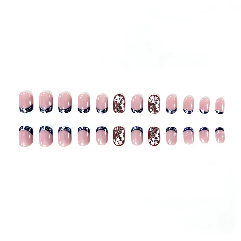 Patriotisches Glitzer-Nagelkunst-Set Karnz