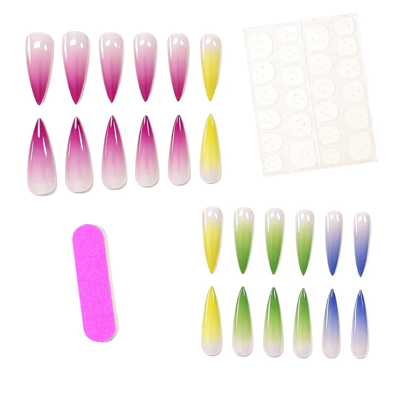 Ombre Stiletto Nagelverstärkungen Karnz