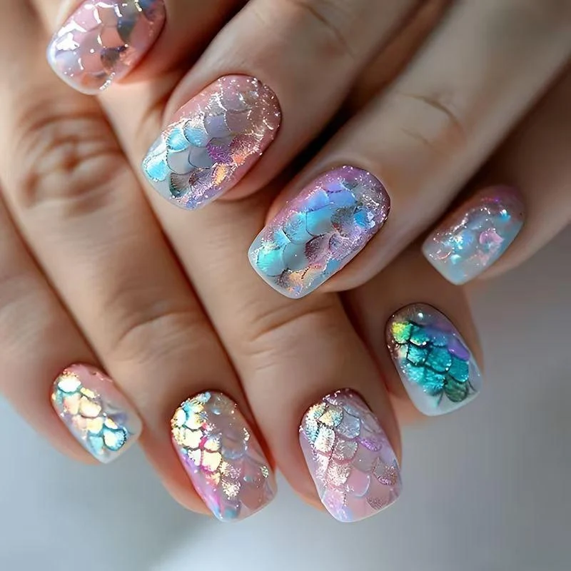 Meerjungfrau-inspirierter Nagelkunst-Kit Karnz
