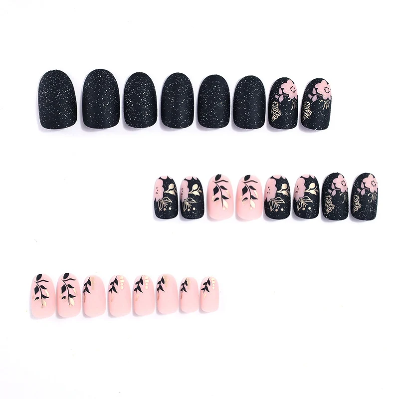 Luxuriöse florale Acryl-Nagelverschönerungen Karnz