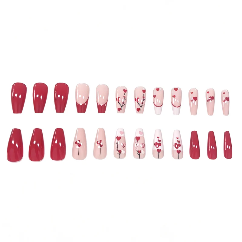 Herz-Themen Nagelkunst Karnz