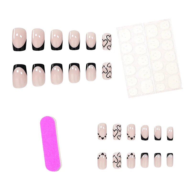 Herz-inspirierte Acryl-Nagelkunst-Set Karnz