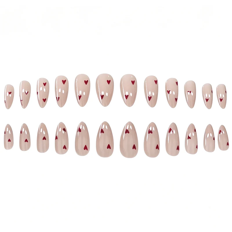 Herz-Design Acryl-Nagelverlängerungen Karnz
