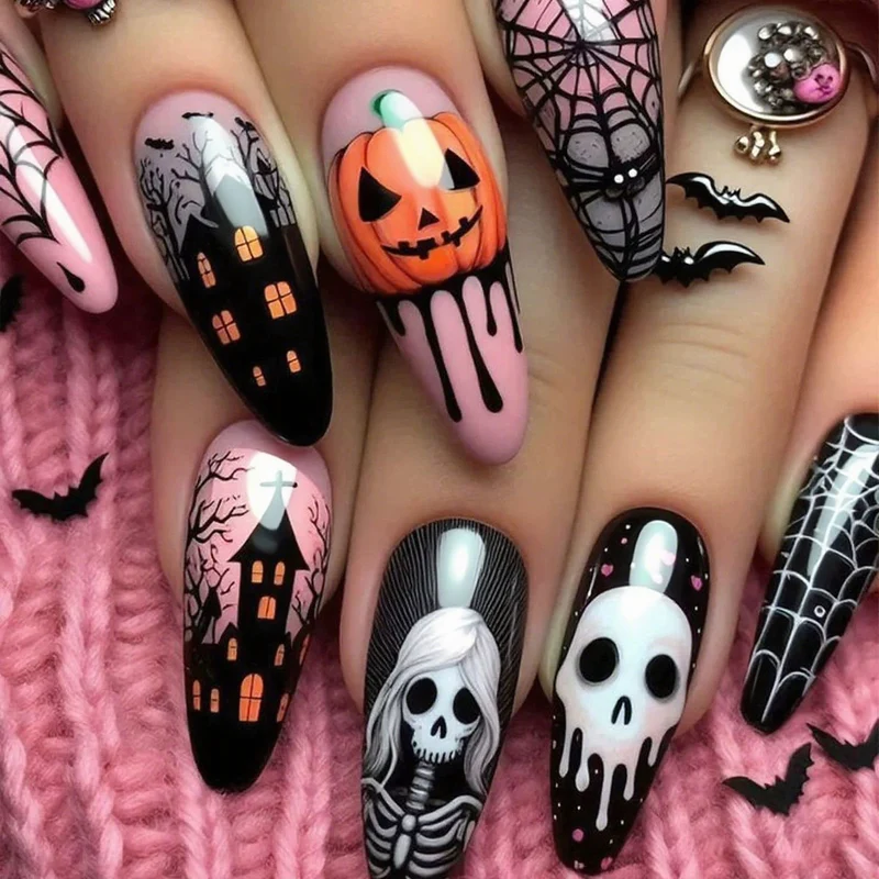 Halloween-Themen Gruselig Nagelkunst Karnz