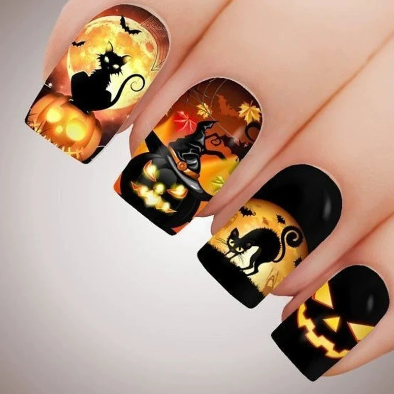 Halloween-Themen-Nagelkunst-Aufkleber Karnz
