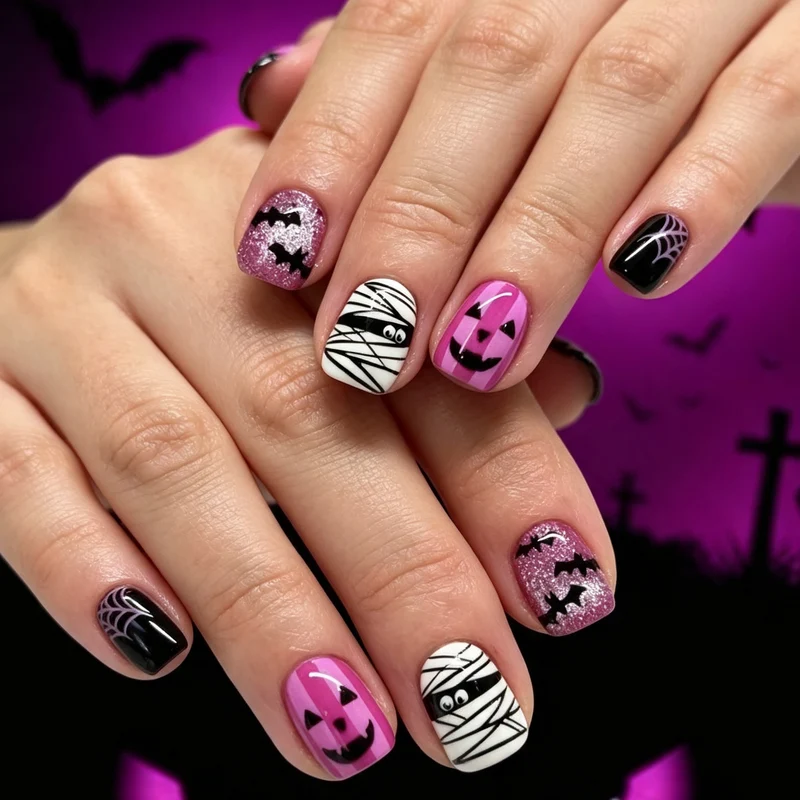 Halloween-Themen-Nagelkunst-Set Karnz 1789915278