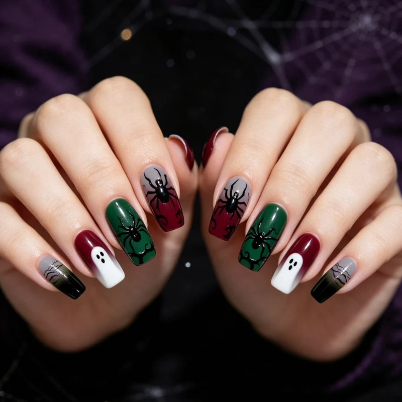 Halloween-Themen Nagelkunst-Set Karnz 1789915198
