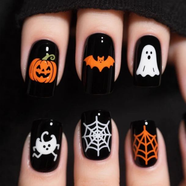 Halloween-Themen-Nagelkunst-Set Karnz 1789915172