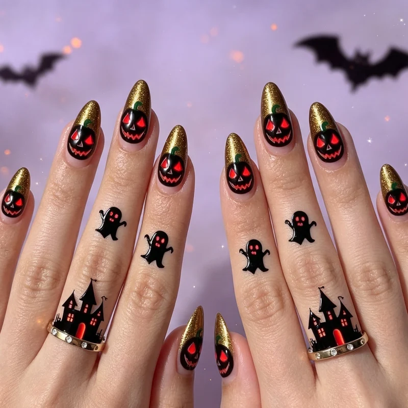 Halloween-Themen Nagelkunstset Karnz