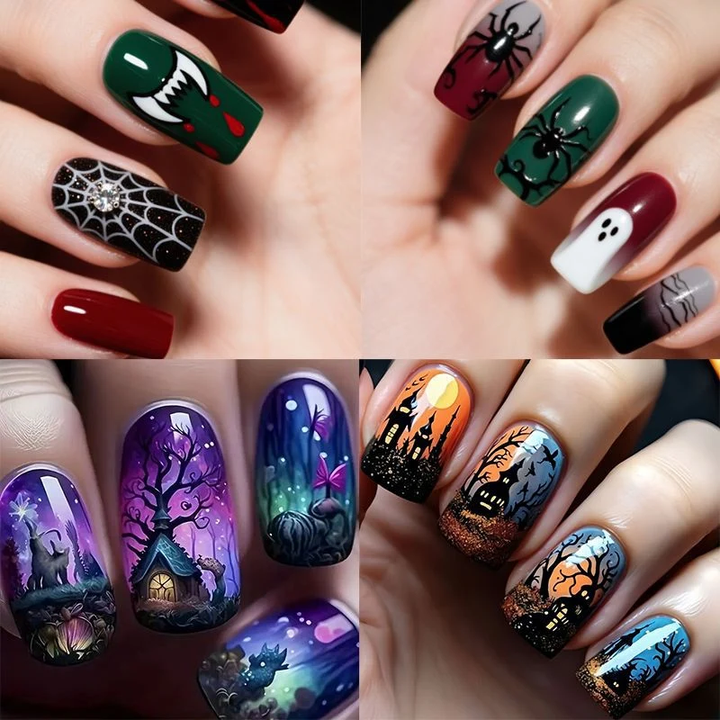Halloween-Themen-Nagelkunstverlängerungen Karnz