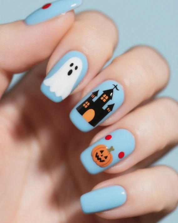 Halloween-Themen-Nagelkunstverlängerungen Karnz