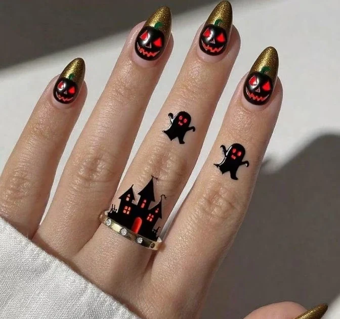 Halloween-Themen Acrylic Nail Art Set Karnz