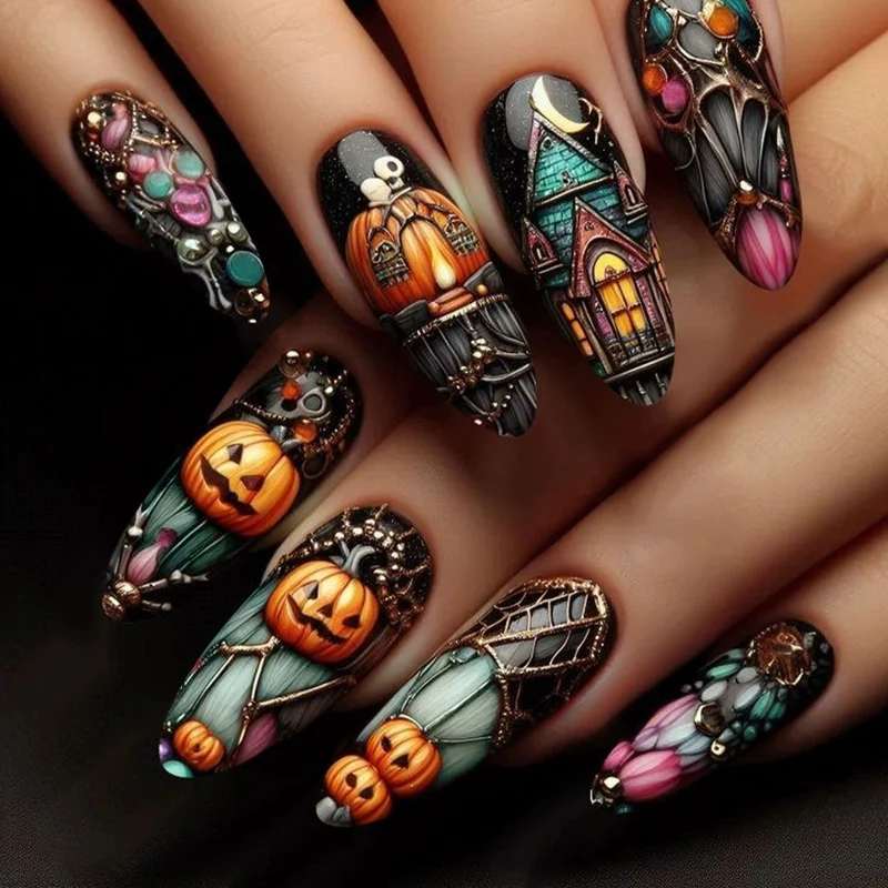 Halloween-Themen 3D Nagelkunst Karnz