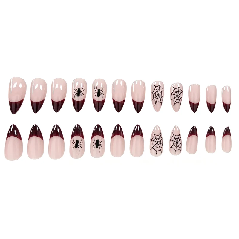 Halloween Kürbis und Spinne Nagelkunst Karnz