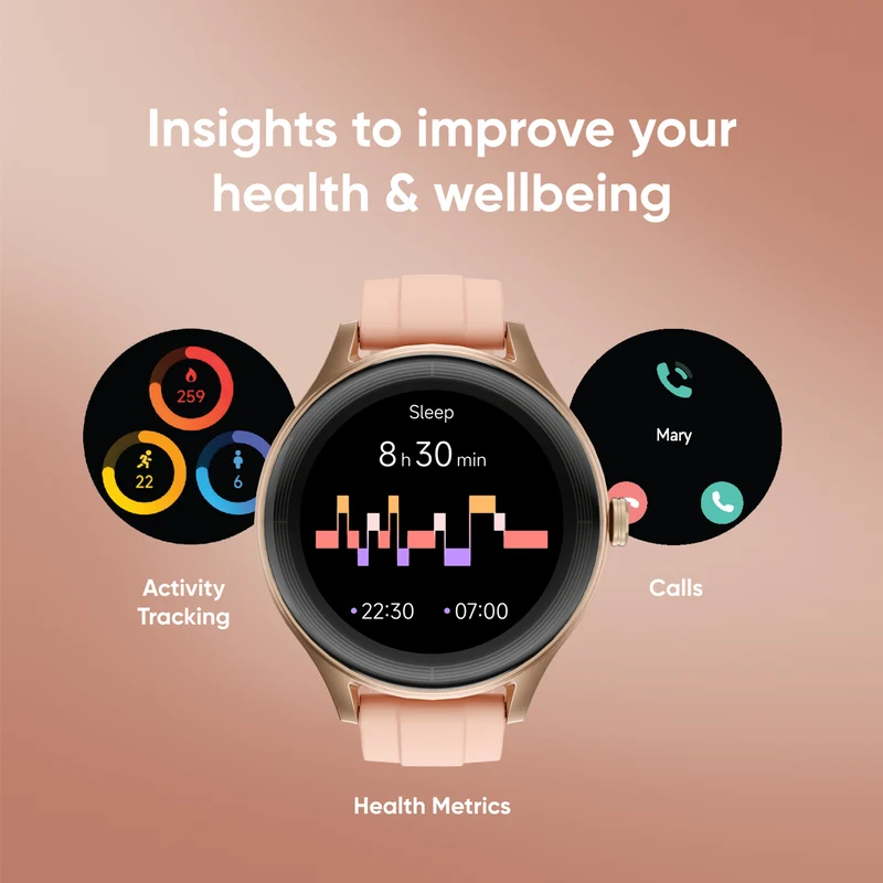 Ryze Flex Gen-2 Smart Watch - Pink & Stone