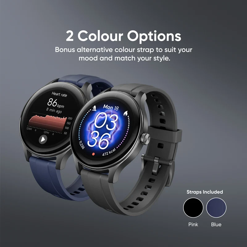 Ryze Flex Gen-2 Smart Watch - Black & Blue