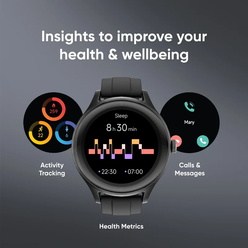 Ryze Flex Gen-2 Smart Watch - Black & Blue