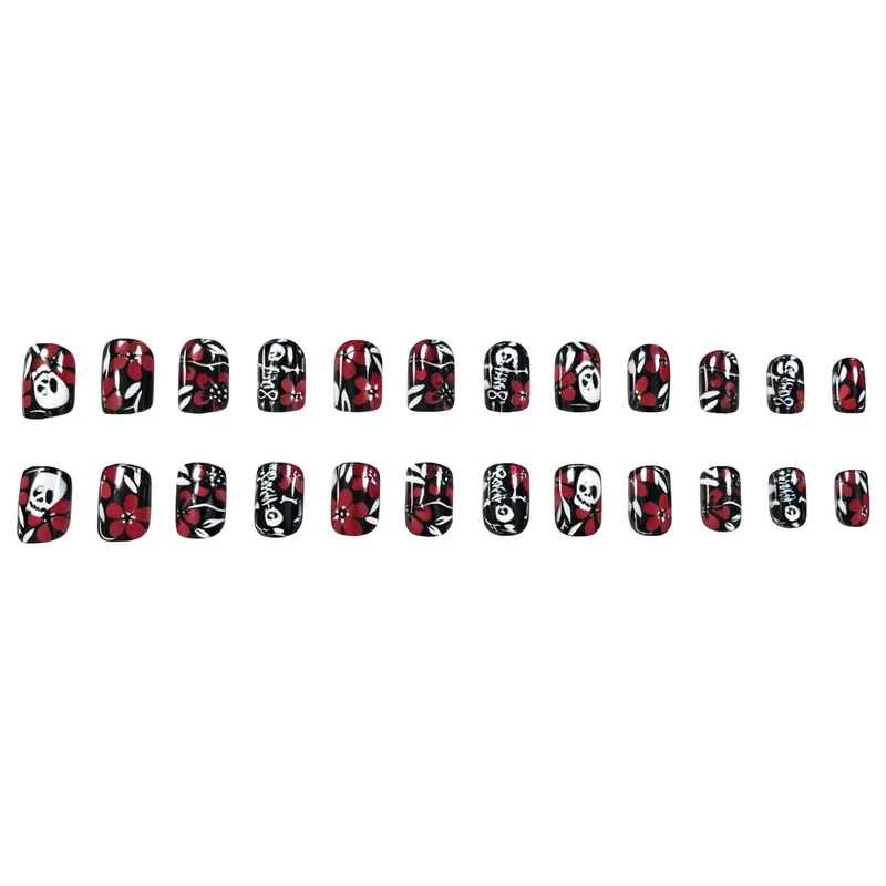Gothic Floral Nagelkunst Karnz