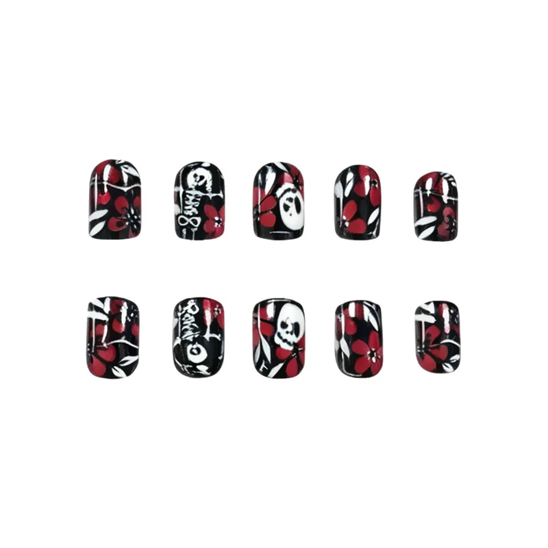 Gothic Floral Nagelkunst Karnz