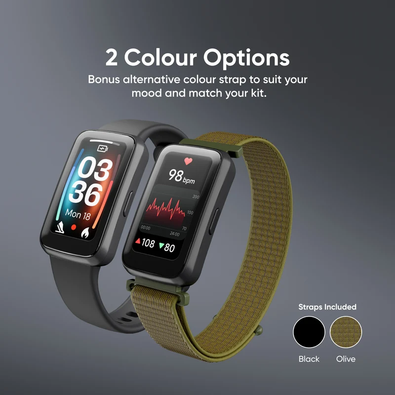 Ryze Elevate Gen-2 Smart Watch - Black & Olive