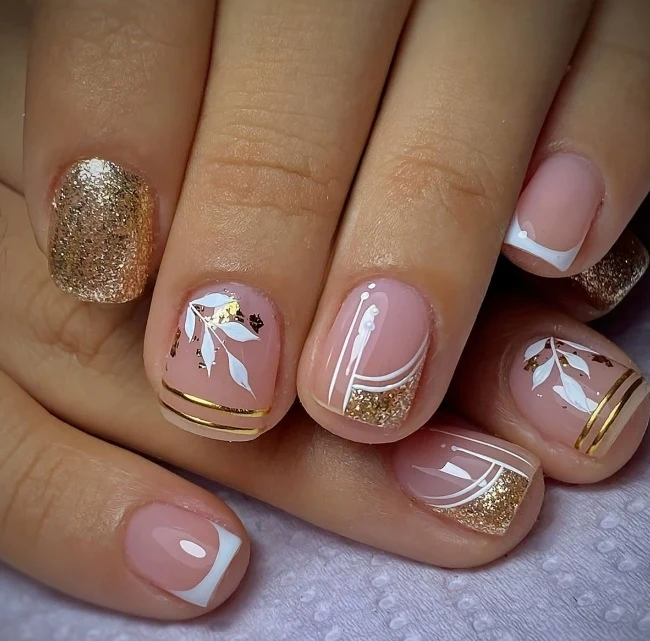 Glitzernde Ombre-Nagelverstärkungen Karnz