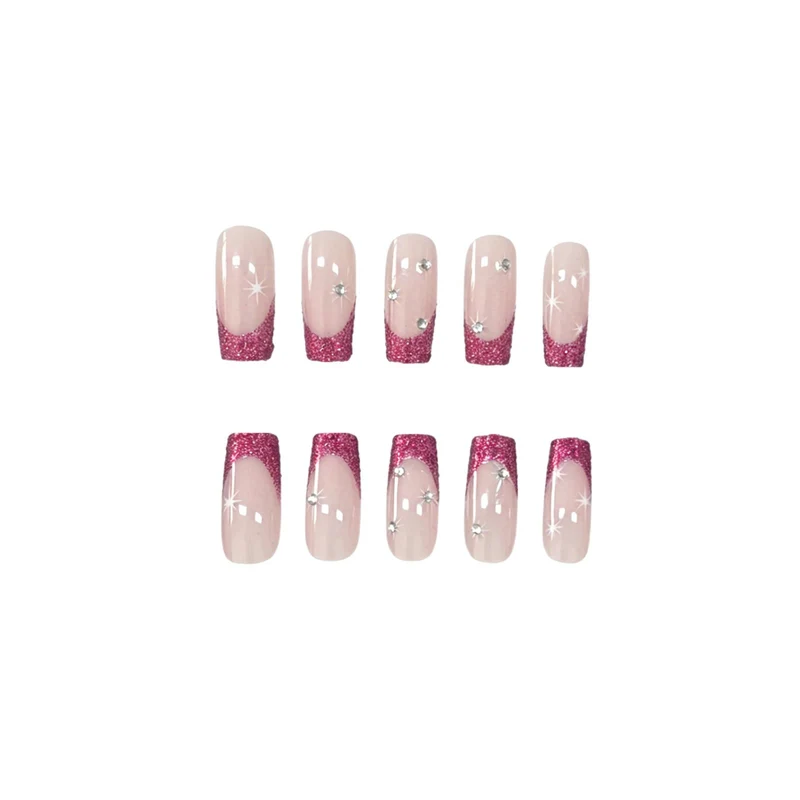 Glitzernde French Tip Nail Art Verbesserungen Karnz